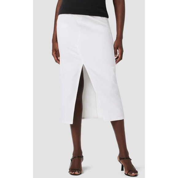 Hudson Maternity Reconstructed Denim Skirt Women's Size 27 in White - EUC! - Picture 1 of 8